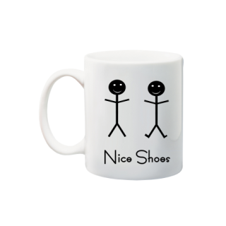 Printed Mug  - Stickman figures (Nice shoes)