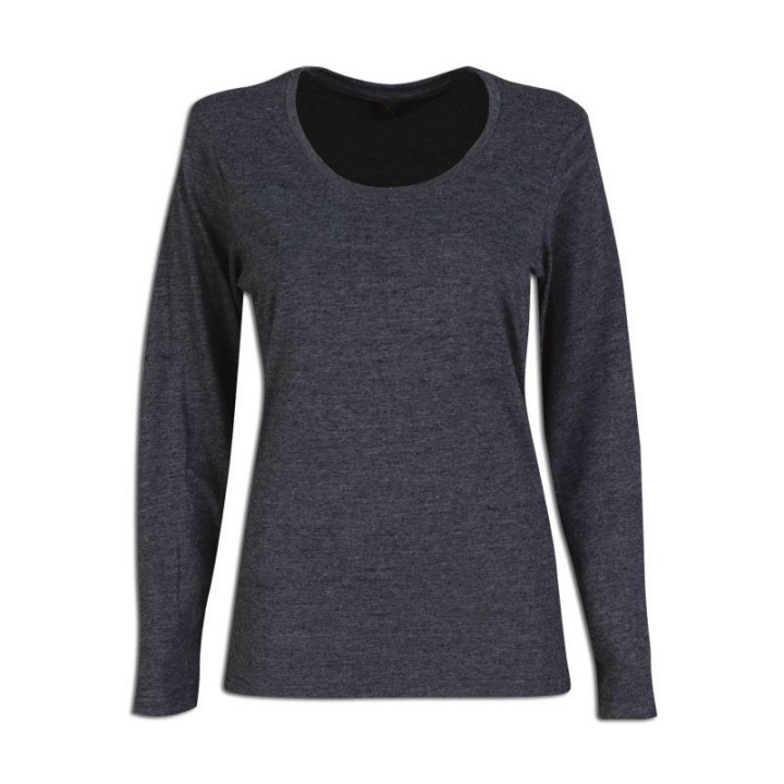 Ladies Fashion Fit T-Shirt - Long Sleeve melange