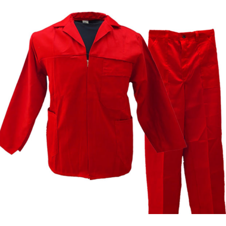 Conti-Suit Overall - 2 Piece, 80/20 Polycotton red