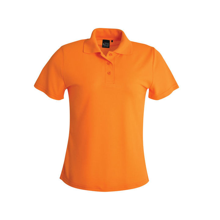 Ladies Pique Polo orange