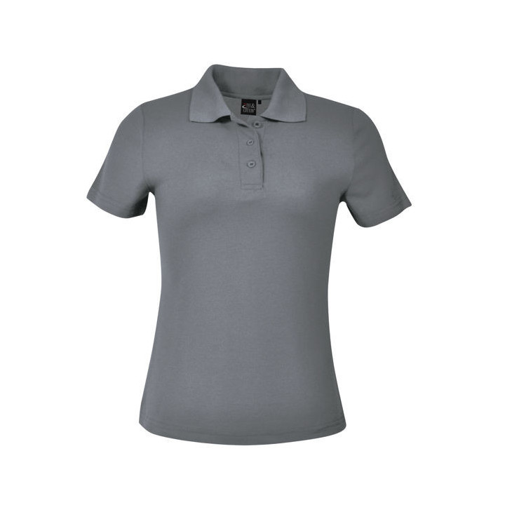 Ladies Pique Polo  grey