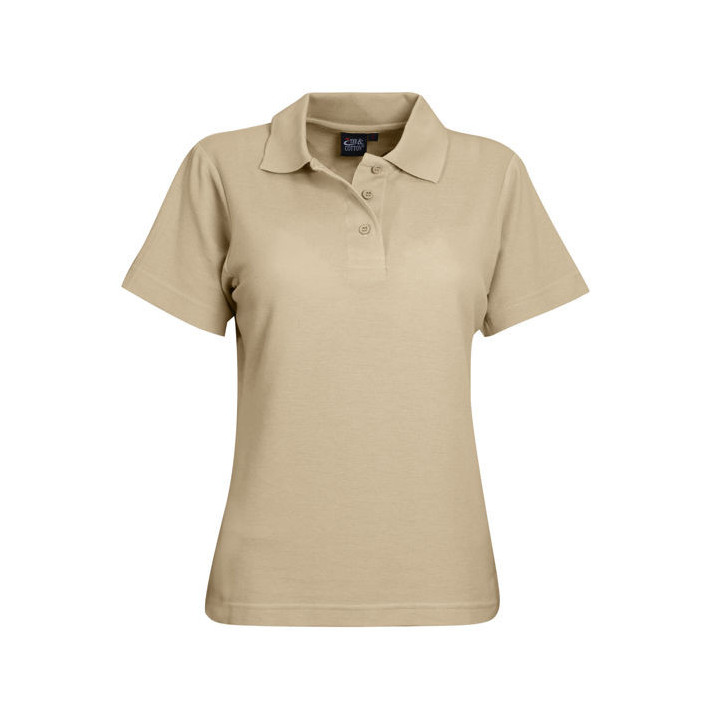 Ladies Pique Polo beige