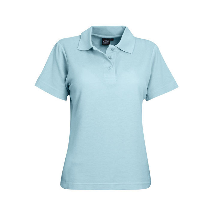 Ladies Pique Polo sky