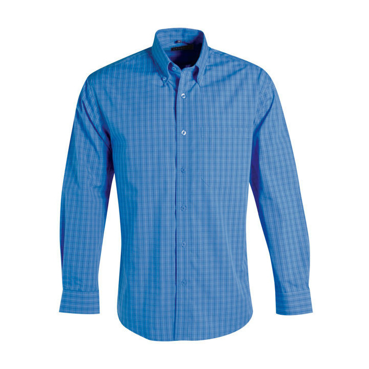 Cameron Shirt - Check Long Sleeve Blue