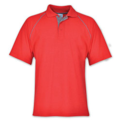 Men's Raglan Trim Polo red