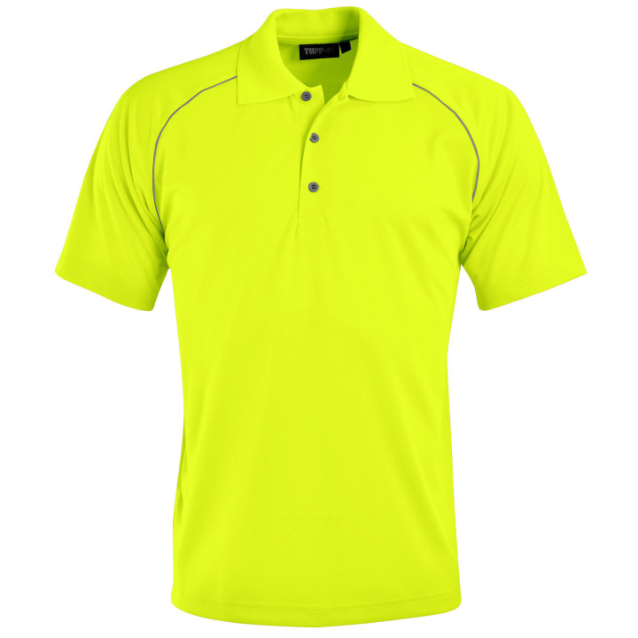 High Visibility Golfer Shirt Lime
