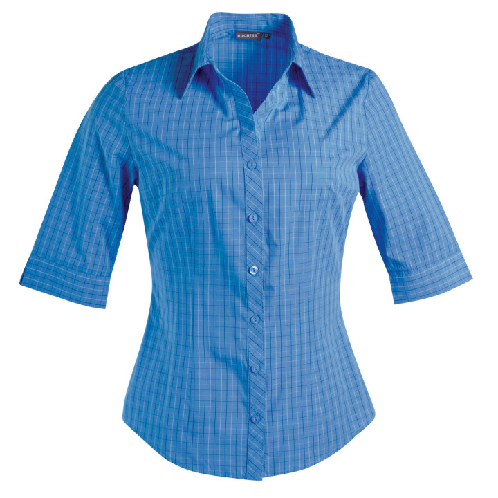 Donna Blouse - Striped 3/4 Sleeve Blue