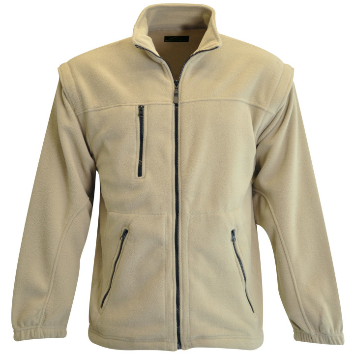 Zip Off Sleeve Polar Fleece beige