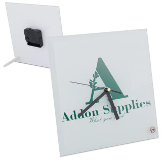 Brandable Clock - Square Glass 3