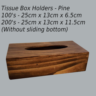 Tissue Box Holders (Without Bottom) - Pine