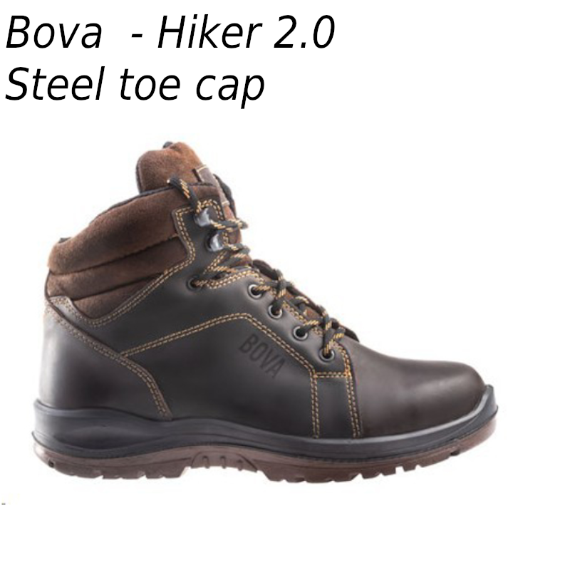 Hiker 2.0 Safety Boot BOVA Color Black Shoe Size 3