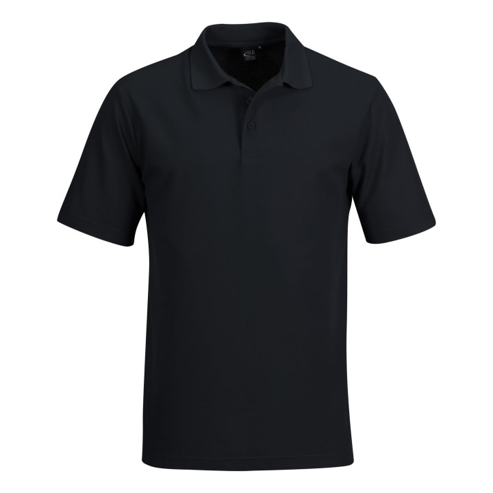 175g Classic Pique Knit Polo black