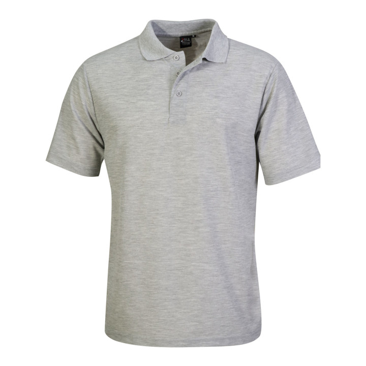 175g Classic Pique Knit Polo grey