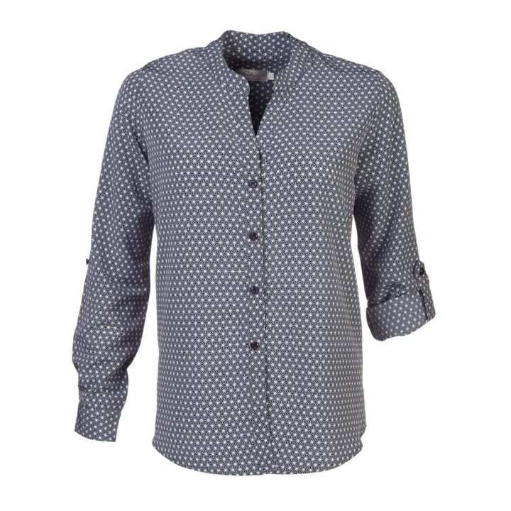 Ladies Long Sleeve Blouse - Milla K219 navy