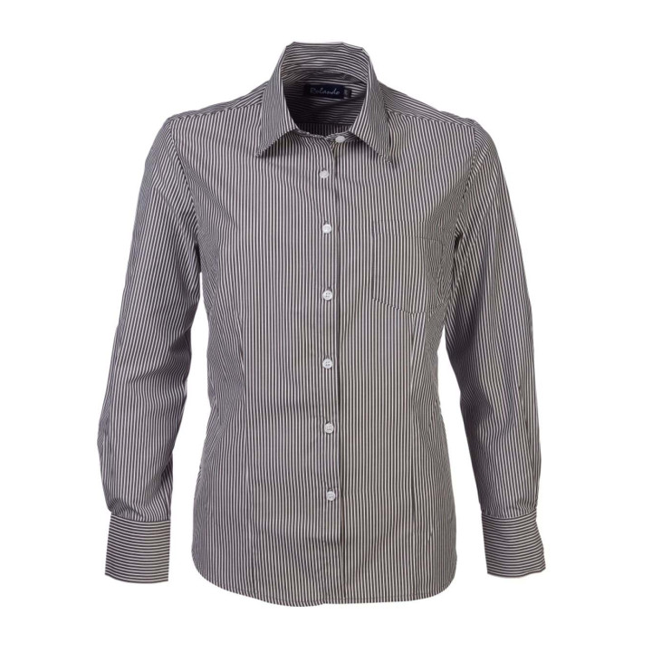 Ladies Long Sleeve Blouse - Wendy K204 charcoal