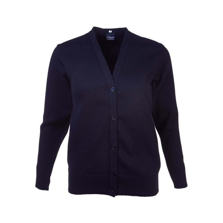 Ladies Basic Long sleeve Cardigan navy