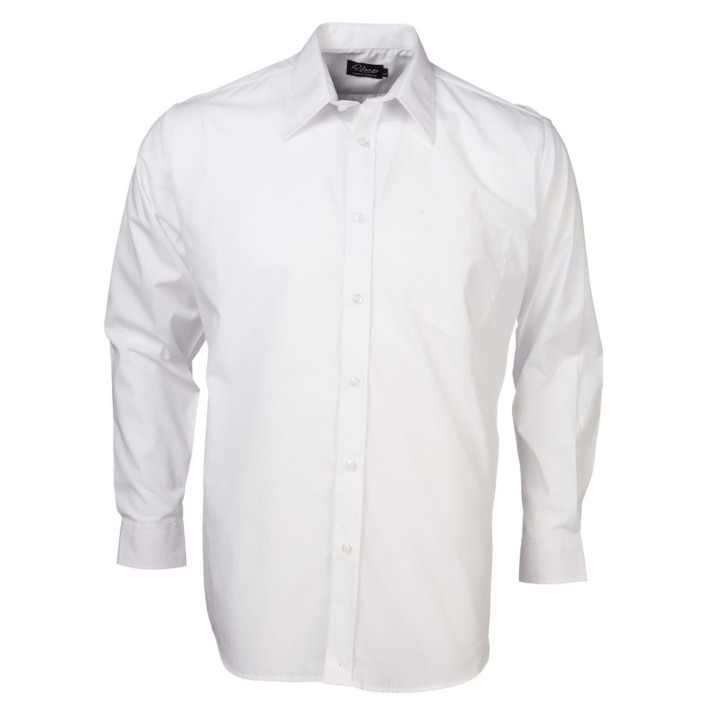 Men's Long Sleeve Shirt - P070 white