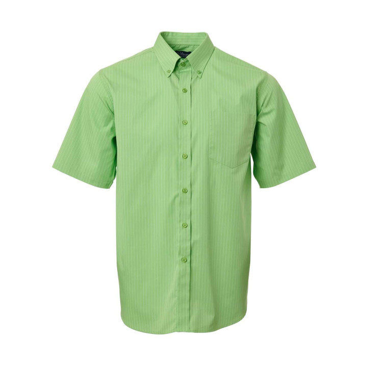 Men's Striped Short Sleeve Shirt - K202 lime