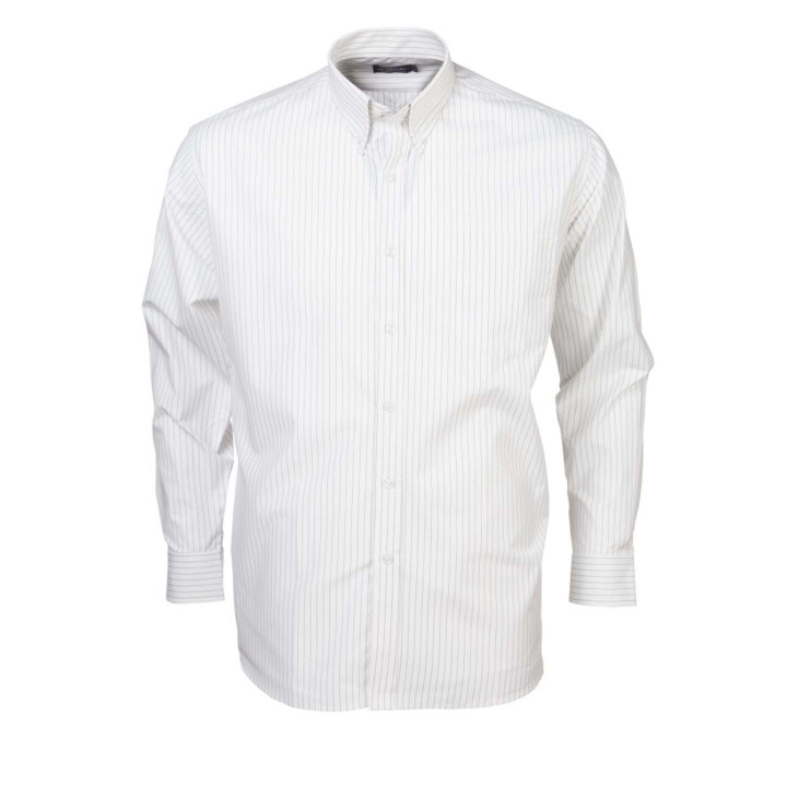 Men's Striped Long Sleeve Shirt - K202 white