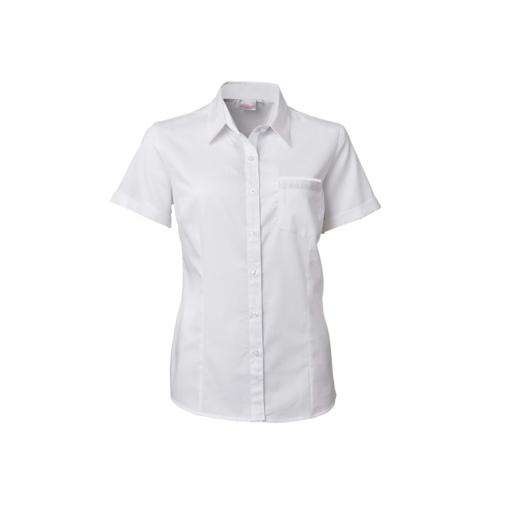 Ladies Miller Short Sleeve Blouse - Kendra white