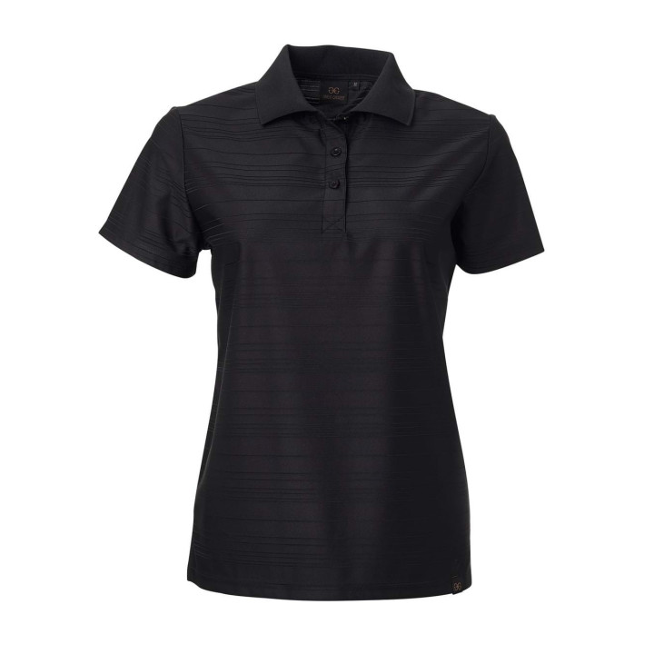 Ladies Origin Jacquard Striped Golfer black