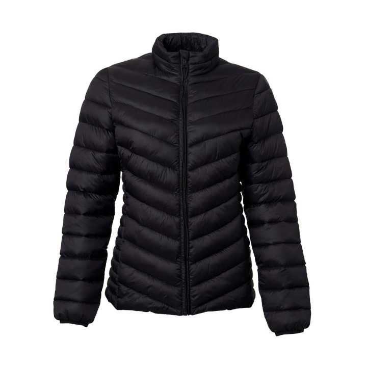 Ladies Calibre Quilted Faux Down Puffer Jacket black
