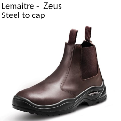 Zeus Chelsea Safety Boot (Steel Toe Cap) - Lemaitre (Maxeco Range) brown