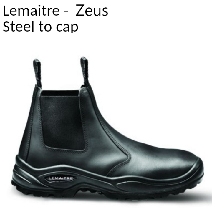 Zeus Chelsea Safety Boot (Steel Toe Cap) - Lemaitre (Maxeco Range) black