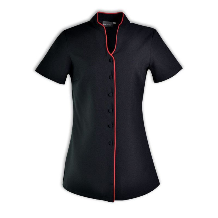 Nicole top - Beauty Therapist Tops Black with red