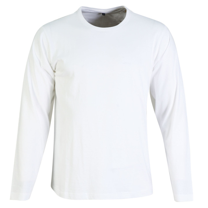 Men's Fitted T-Shirt (150g) - Long Sleeve white