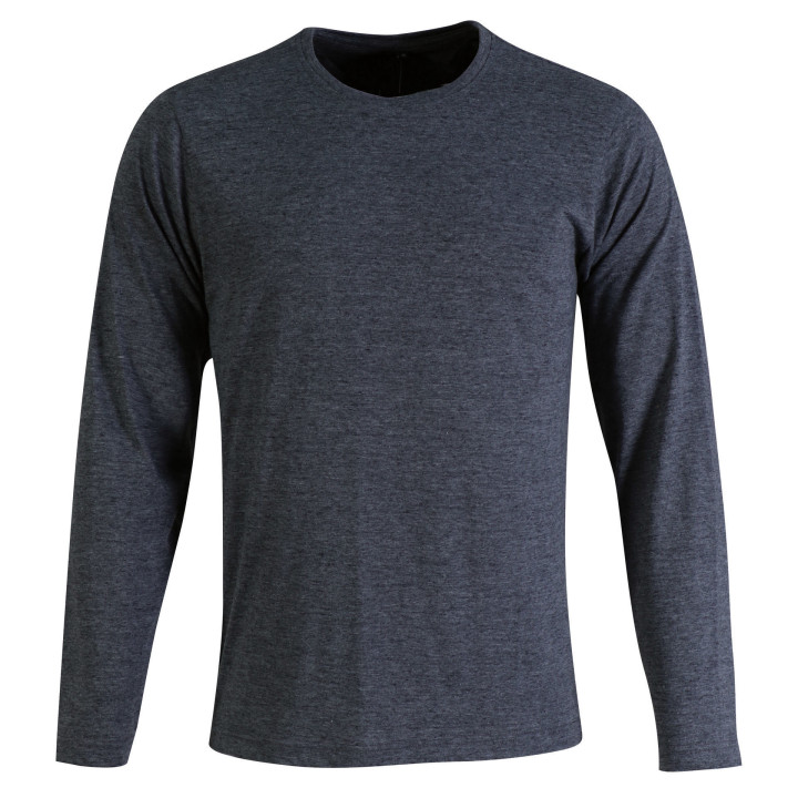 Men's Fitted T-Shirt (150g) - Long Sleeve melange