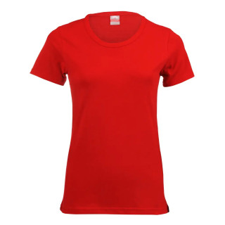 Ladies Fitted Scoop Neck 180g T-Shirt red
