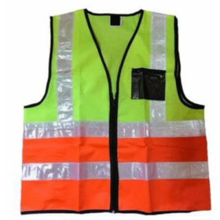 2 Tone Reflective vest with zip & id pocket x 3