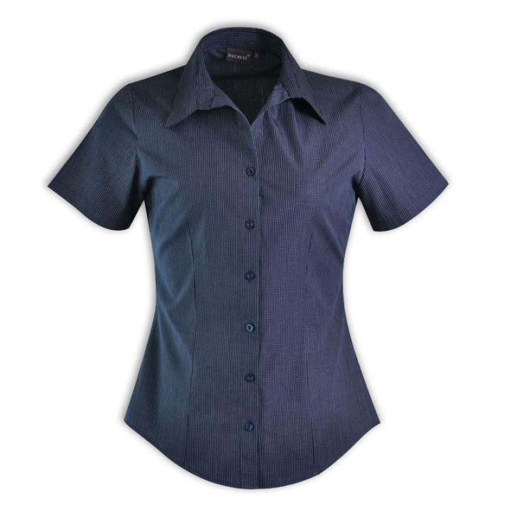 Ladies Check Roselina Blouse - Short Sleeve