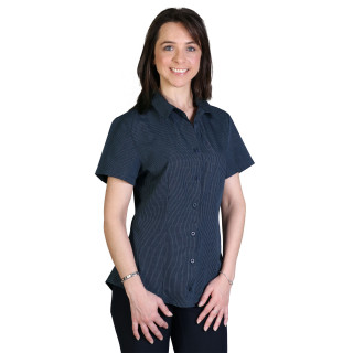 Ladies Check Roselina Blouse - Short Sleeve