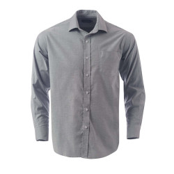 Men's Tate Oxford K373 L/S Shirt. grey