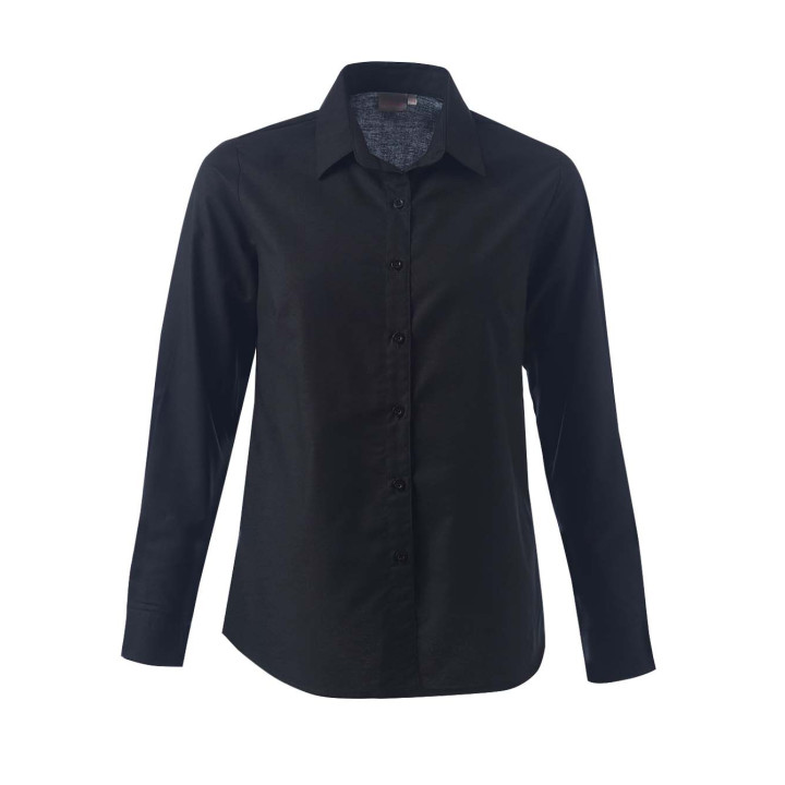 Ladies Tate Oxford K373 - Tatum L/S Blouse. black