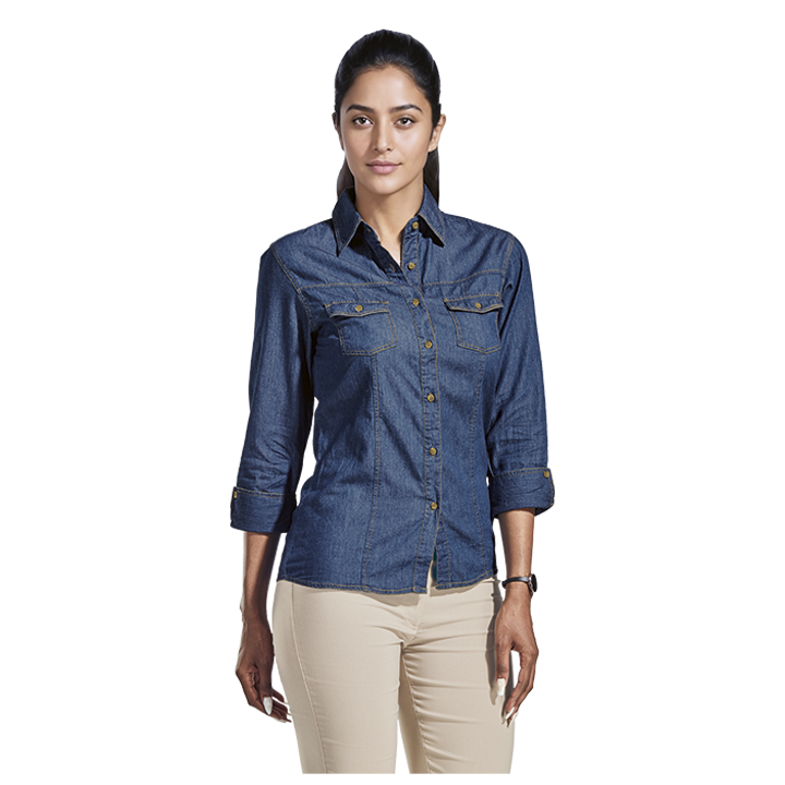 Blouse - 3/4 Sleeve Denver Denim