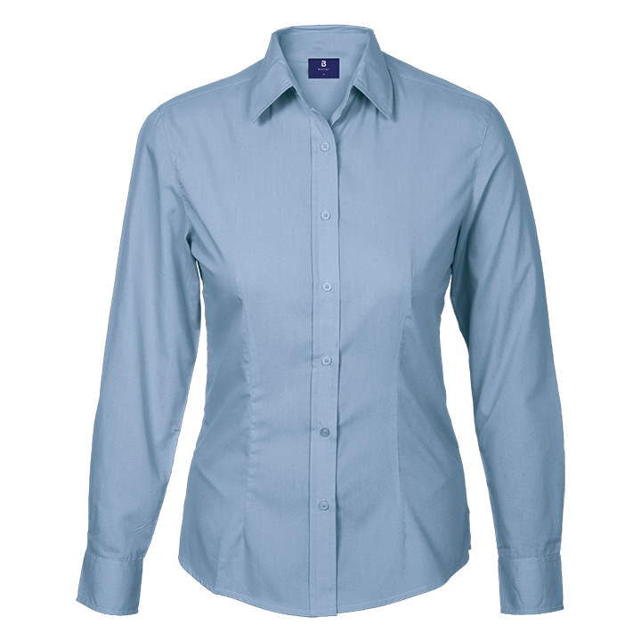 Blouse - Long Sleeve Basic Poly Cotton sky