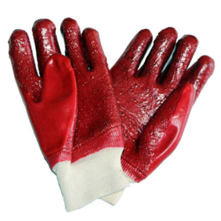 Bulk Gloves - 100 x PVC Knit Wrist Rough Palm PPE