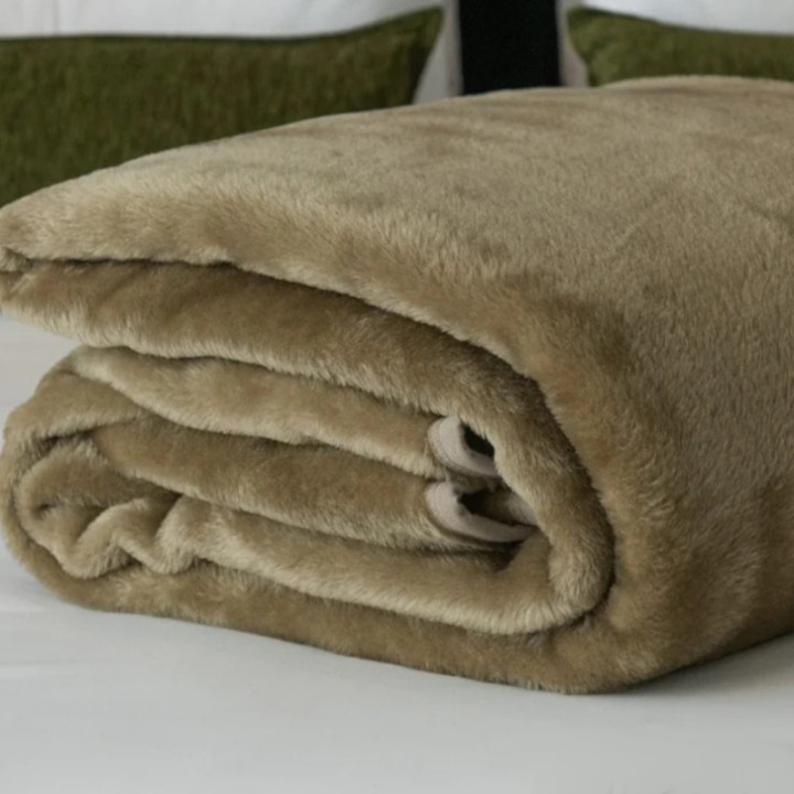 Belfiore Hotel Blankets Khaki
