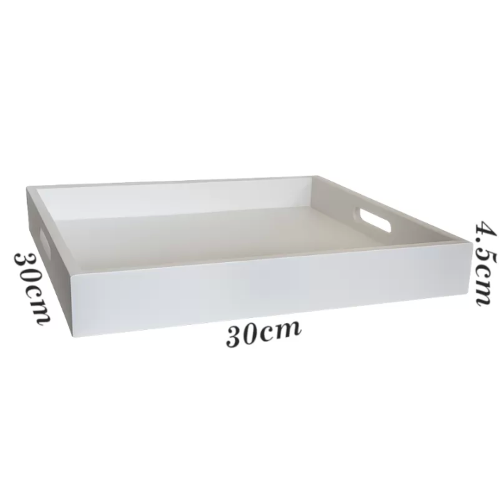 Tray - Flat Sides white
