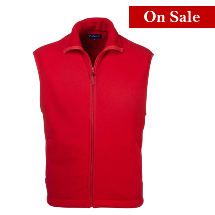 Bodywarmer - Unisex Sleeveless Polar Fleece - Robert Sale (while stocks last) red