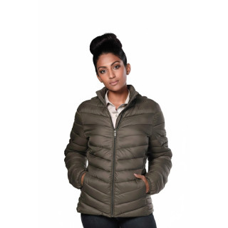 Ladies Calibre Quilted Faux Down Puffer Jacket