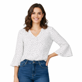 Blouse - 3/4 Sleeve Fluted - Sienna (K228)