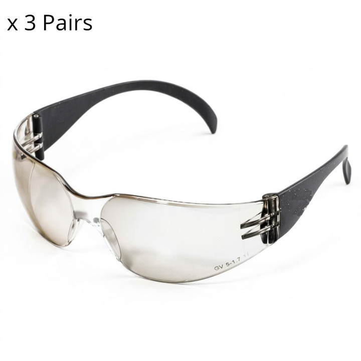 Safety Spectacles - Sporty Clear x 3