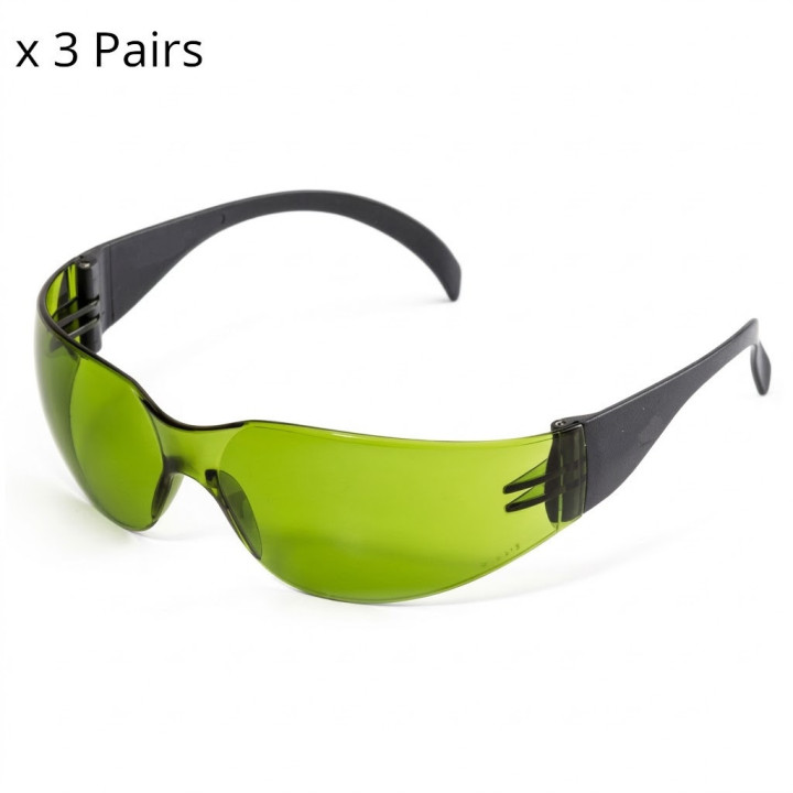 Safety Spectacles - Sporty Green x3