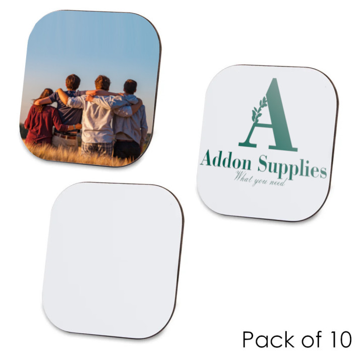 Brandable Square Coasters - Wood (10)