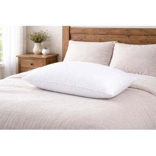 Inner - Microfibre Pillow, 100% Cotton Casing  - Standard 45cm x 70cm