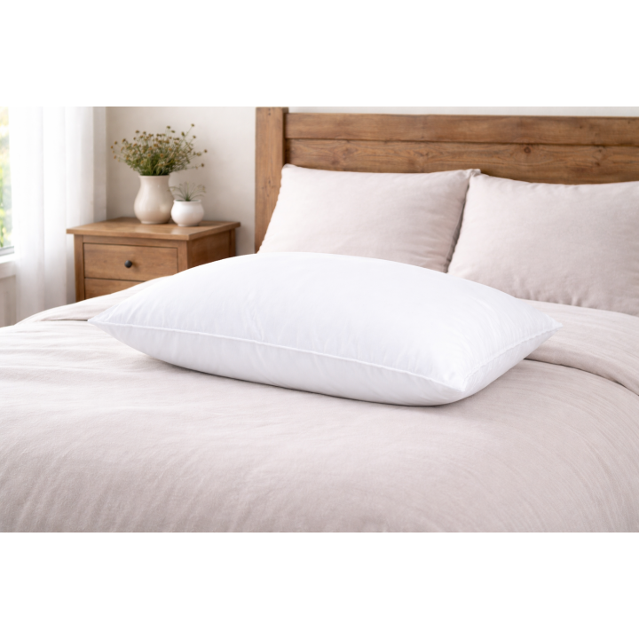 Inner - Microfibre Pillow, 100% Cotton Casing  - Standard 45cm x 70cm